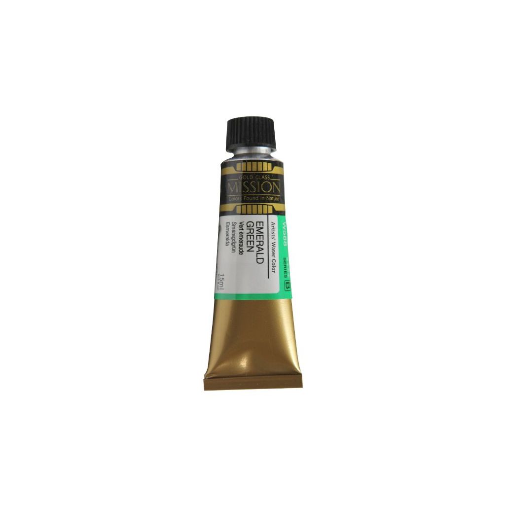 Mijello Mission Gold Class Professional Grade Extra-Fine Watercolour  - Emerald Green (588) - 15 ML