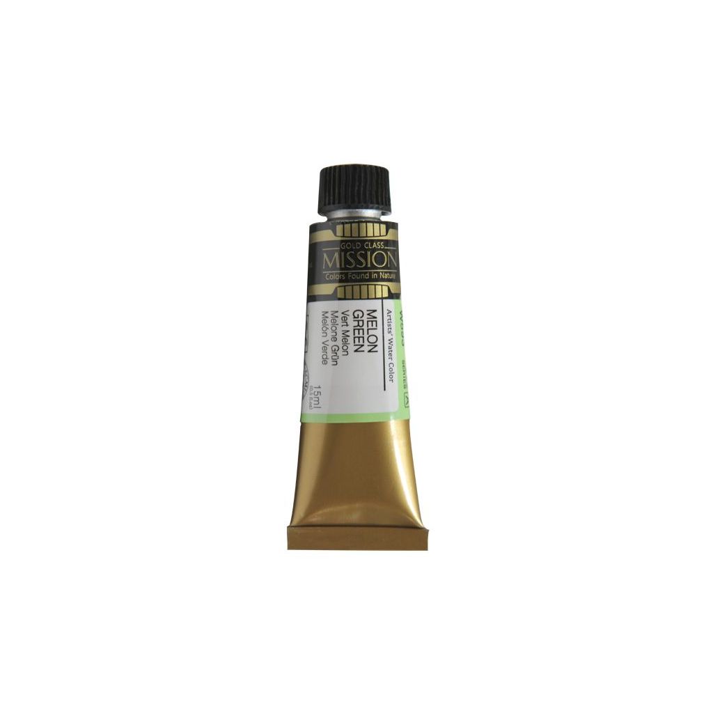 Mijello Mission Gold Class Professional Grade Extra-Fine Watercolour  - Melon Green (593) - 15 ML