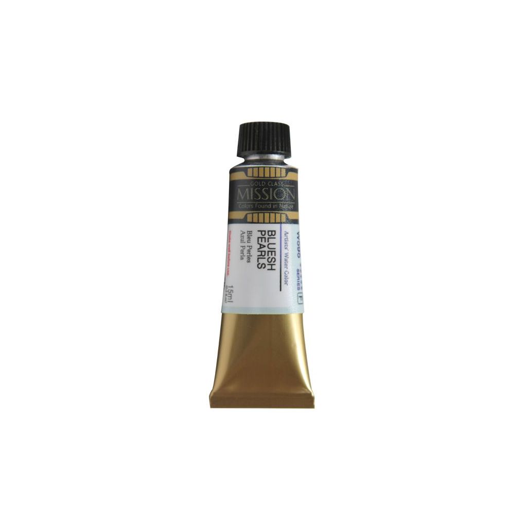 Mijello Mission Gold Class Professional Grade Extra-Fine Watercolour  - Bluish Pearl (595) - 15 ML