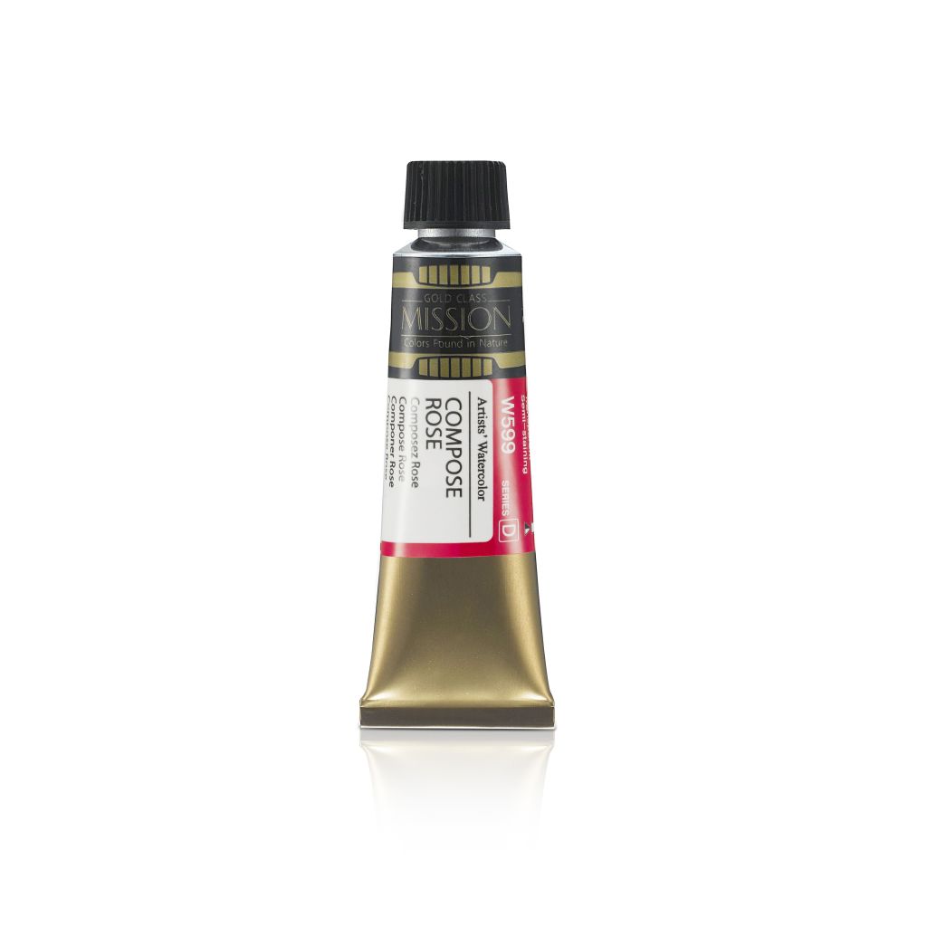 Mijello Mission Gold Class Professional Grade Extra-Fine Watercolour  - Compose Rose (599) - 15 ML