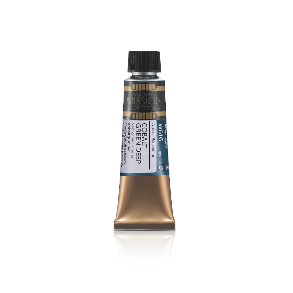 Mijello Mission Gold Class Professional Grade Extra-Fine Watercolour  - Cobalt Green Deep (616) - 15 ML