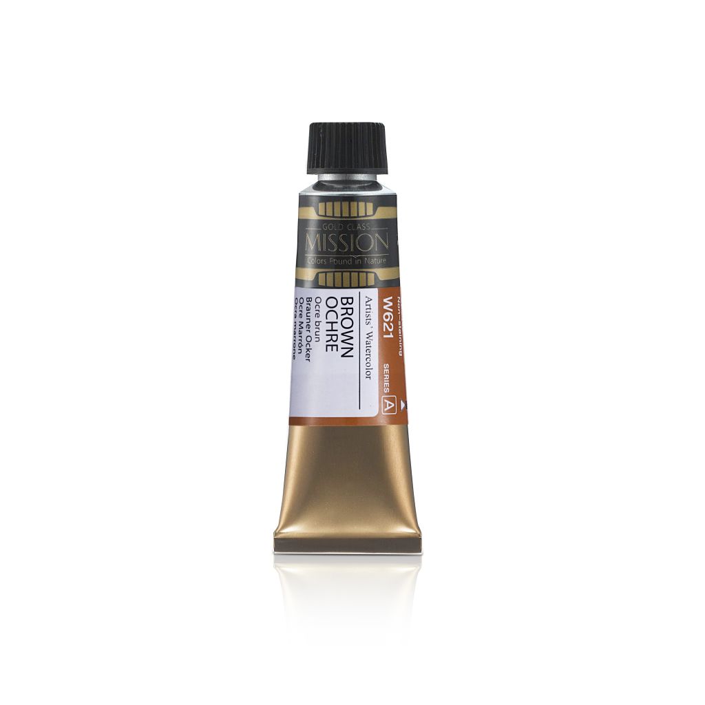 Mijello Mission Gold Class Professional Grade Extra-Fine Watercolour  - Brown Ochre (621) - 15 ML