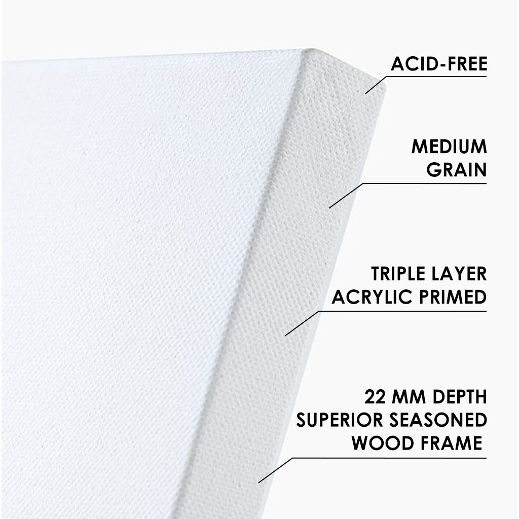 Camel Stretched Cotton Canvas Medium Grain - 24" x 36" Pack of 2| Art ...