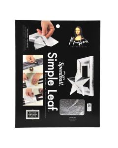 Speedball Monalisa Metal Leaf - Simple Leaf Silver - 5.5" x 5.5" - Booklet of 25 Sheets