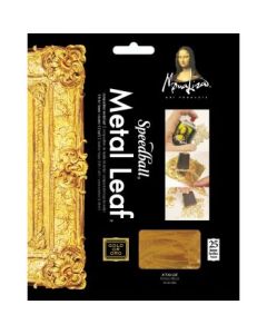 Speedball Monalisa Metal Leaf - Composition Gold - 5.5" x 5.5" - Booklet of 25 Sheets