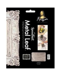 Speedball Monalisa Metal Leaf - Imitation Silver - 5.5" x 5.5" - Booklet of 25 Sheets