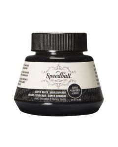 Speedball Super Pigmented Acrylic Drawing Ink Super Black - Bottle of 2 Oz / 59.2 ML