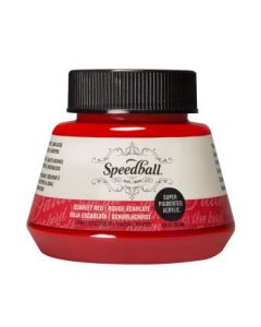 Speedball Super Pigmented Acrylic Drawing Ink Scarlet Red - Bottle of 2 Oz / 59.2 ML