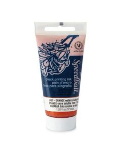 Speedball Water-Soluble Block Printing Ink Orange - Tube of 1.25 Oz / 37 ML