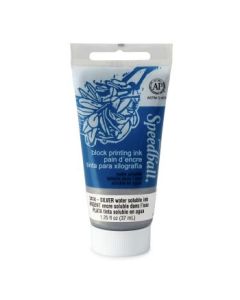 Speedball Water-Soluble Block Printing Ink Silver - Tube of 1.25 Oz / 37 ML