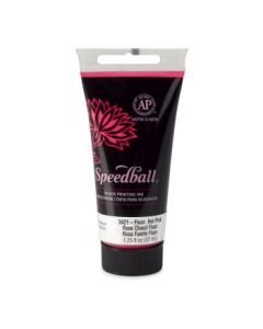 Speedball Water-Soluble Block Printing Ink Fluorescent Hot Pink - Tube of 1.25 Oz / 37 ML