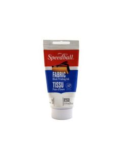 Speedball Fabric Block Printing Ink White - Tube of 2.5 Oz / 75 ML