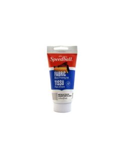 Speedball Fabric Block Printing Ink Metallic Silver - Tube of 2.5 Oz / 75 ML