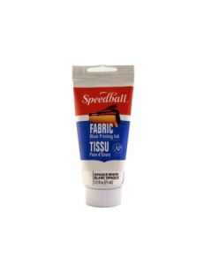 Speedball Fabric Block Printing Ink Opaque White - Tube of 2.5 Oz / 75 ML