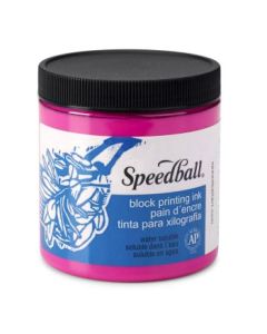 Speedball Water-Soluble Block Printing Ink Magenta - Jar of 8 Oz / 237 ML