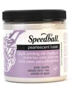 Speedball Water-Soluble Block Printing Ink Pearlescent Base - Jar of 8 Oz / 237 ML