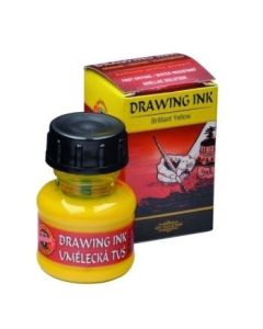 Koh-I-Noor Hardtmuth Artist's Drawing Ink - 20 GM Bottle - Brilliant Yellow (2200)