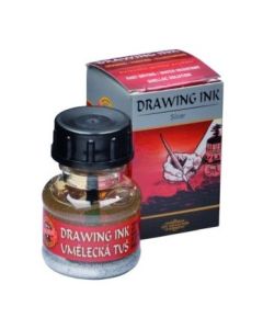 Koh-I-Noor Hardtmuth Artist's Drawing Ink - 20 GM Bottle - Silver (2800)