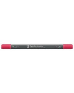 Marabu Aqua Pen Graphix Watercolour Felt Tip Pen - Dual Tip (Fine + Brush) - Cherry Red (031)