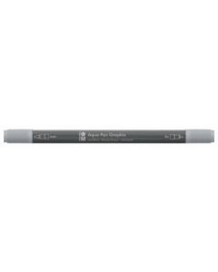 Marabu Aqua Pen Graphix Watercolour Felt Tip Pen - Dual Tip (Fine + Brush) - Grey (078  )