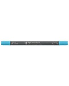 Marabu Aqua Pen Graphix Watercolour Felt Tip Pen - Dual Tip (Fine + Brush) - Light Blue (090)