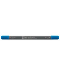 Marabu Aqua Pen Graphix Watercolour Felt Tip Pen - Dual Tip (Fine + Brush) - Azure Blue (095)