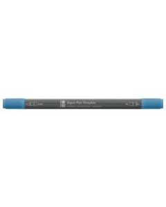 Marabu Aqua Pen Graphix Watercolour Felt Tip Pen - Dual Tip (Fine + Brush) - Gentian (142)