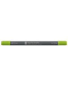 Marabu Aqua Pen Graphix Watercolour Felt Tip Pen - Dual Tip (Fine + Brush) - Lime (154 )