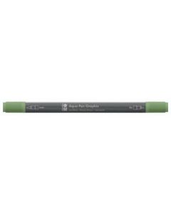 Marabu Aqua Pen Graphix Watercolour Felt Tip Pen - Dual Tip (Fine + Brush) - Antique Green (266)