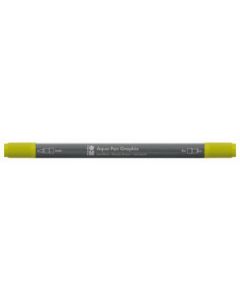 Marabu Aqua Pen Graphix Watercolour Felt Tip Pen - Dual Tip (Fine + Brush) - Avocado (268)