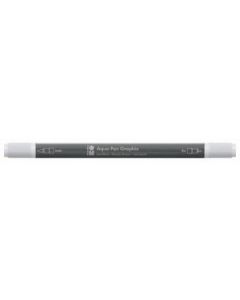 Marabu Aqua Pen Graphix Watercolour Felt Tip Pen - Dual Tip (Fine + Brush) - Light Grey (278)