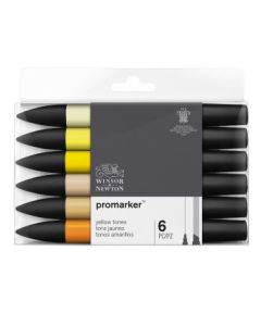 Winsor & Newton ProMarker - Twin Tip - Alcohol Based - Yellow Tones Set of 6