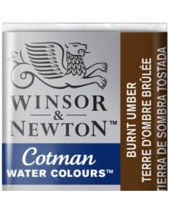 Winsor & Newton Cotman Water Colour Half Pan - Burnt Umber (076)