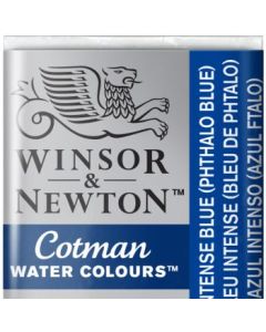 Winsor & Newton Cotman Water Colour Half Pan - Intense Blue (Phthalo Blue) (327)