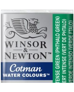 Winsor & Newton Cotman Water Colour Half Pan - Intense Green (Phthalo Green) (329)