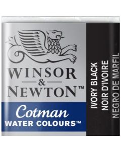 Winsor & Newton Cotman Water Colour Half Pan - Ivory Black (331)