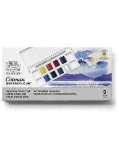 Winsor & Newton Cotman Water Colour - Skyscape Pocket Set - 8 Half Pans with Brush