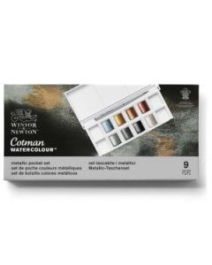 Winsor & Newton Cotman Water Colour - 8 Half Pan Metallic Pocket Set