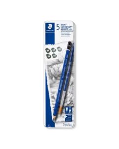 Staedtler Mars Lumograph Aquarell 100A - Watercolour Graphite Pencil - Metel Tin Box of 6 - Assorted Degrees