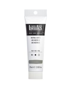 Liquitex Professional Heavy Body Acrylic Colour - Tube of 59 ML - Neutral Gray 5 (599)