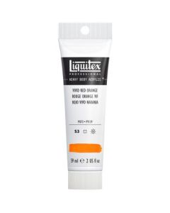 Liquitex Professional Heavy Body Acrylic Colour - Tube of 59 ML - Vivid Red Orange (620)