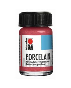 Marabu Porcelain Paint - Bottle of 15 ML - Glitter Red (532)