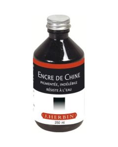 J. Herbin Indian Ink - 250 ML Bottle - Noir (Black)