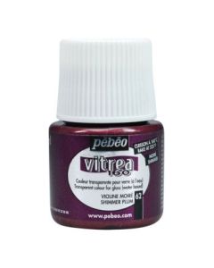 Pebeo Vitrea 160 Glass Paint - 45 ML Bottle - Shimmer Purple (062)