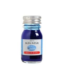 J. Herbin Fountian Pen Inks - 10 ML Bottle - Bleu Azur (Azure Blue)