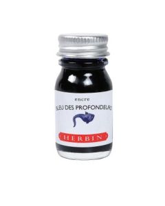 J. Herbin Fountian Pen Inks - 10 ML Bottle - Bleu des Profondeurs (Ocean Depths Blue)