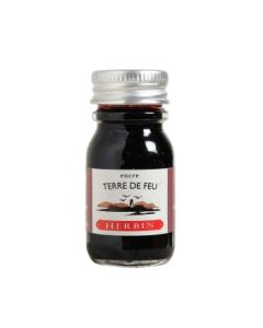 J. Herbin Fountian Pen Inks - 10 ML Bottle - Terre de Feu (Tierra Del Fuego Brown)