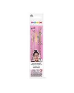 Snazaroo Pink Starter Brushes for Face Paints - Set of 3