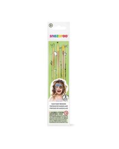 Snazaroo Green Starter Brushes for Face Paints - Set of 3