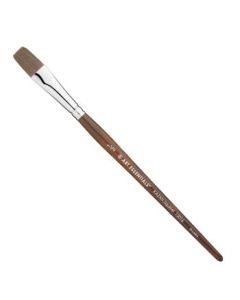 Art Essentials KAZAN Synthetic Squirrel Hair Brush - Series 12016 - Flat - Short Handle - Size: 1/2"